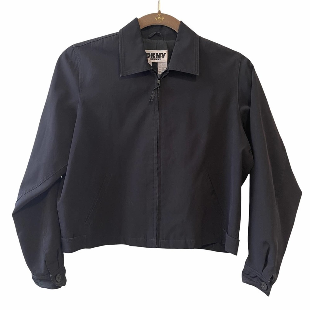 DKNY Black Basic Jacket Loose, Boxy Fit size Large